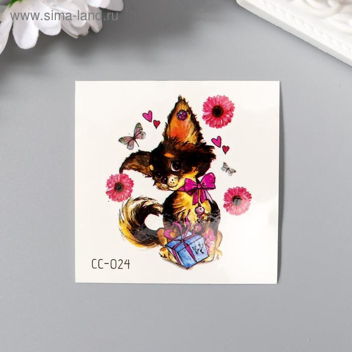 Татуировка на тело цветная "Котёнок с подарком" 6х6 см
Татуировка на тело цветная "Котёнок с подарком" 6х6 см