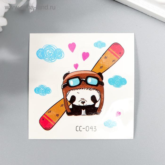 Татуировка на тело цветная "Панда-лётчик" 6х6 см
Татуировка на тело цветная "Панда-лётчик" 6х6 см