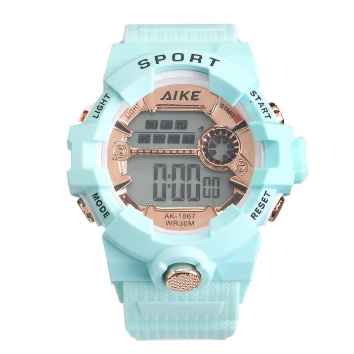 Часы наручные электронные: дата, секундомер d=4.5 см, длина 23 см, бирюзовые
Часы наручные электронные: дата, секундомер d=4.5 см, длина 23 см, бирюзовые