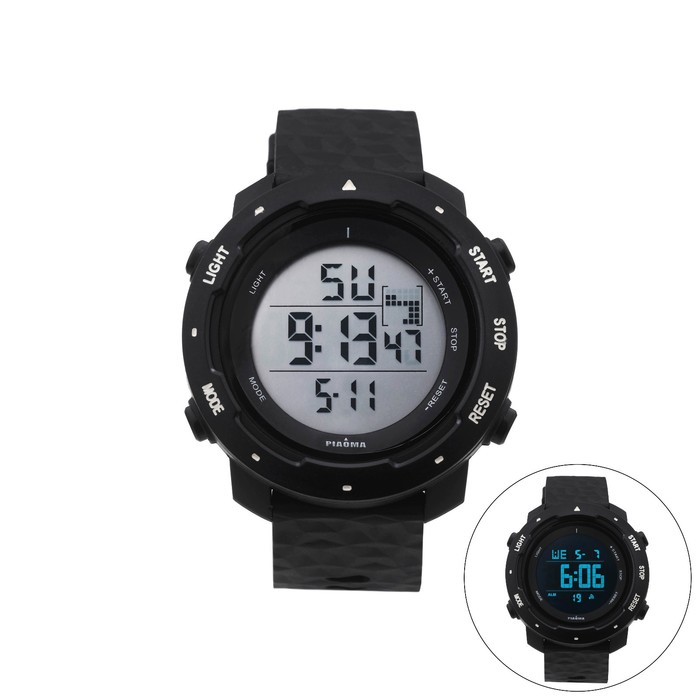 Часы наручные электронные: секундомер, дата, d=5 см, длина ремешка 26 см, микс
Часы наручные электронные: секундомер, дата, d=5 см, длина ремешка 26 см, микс