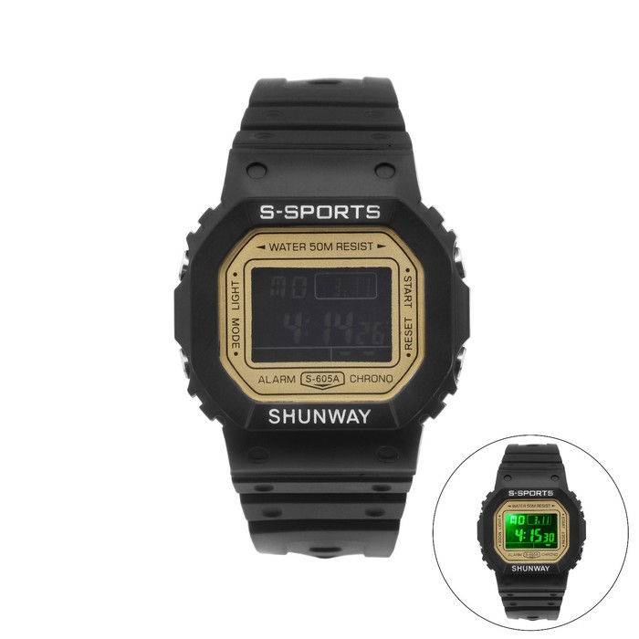 Часы наручные электронные Shunway S-605A, d=4 см, с будильником, микс
Часы наручные электронные Shunway S-605A, d=4 см, с будильником, микс