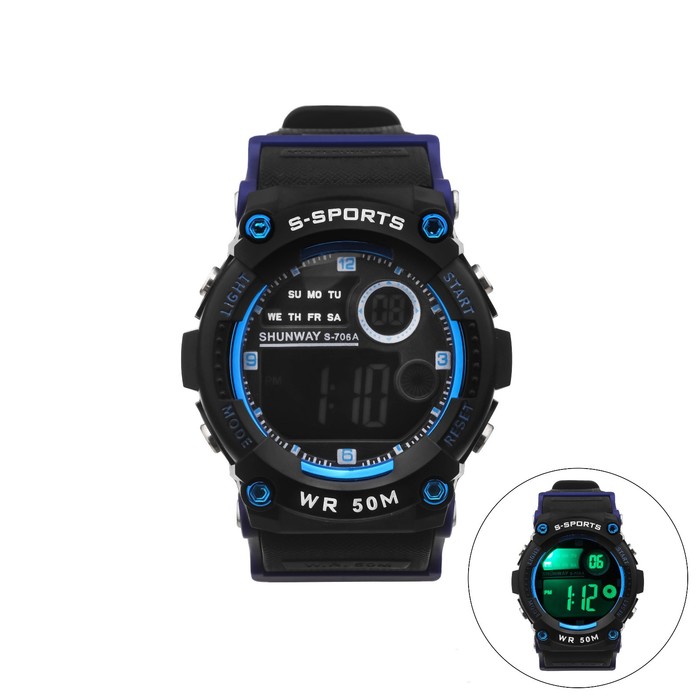 Часы наручные электронные Shunway S-706A, d=4.5 см, синие
Часы наручные электронные Shunway S-706A, d=4.5 см, синие