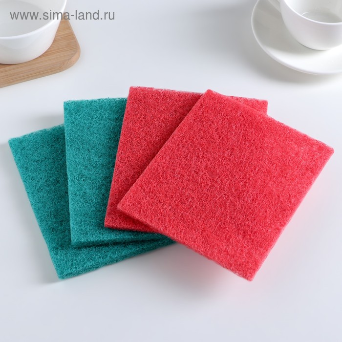 Набор губок-салфеток бытовых PRIDE «Эффект», 4 шт, цвет МИКС
Набор губок-салфеток бытовых PRIDE «Эффект», 4 шт, цвет МИКС