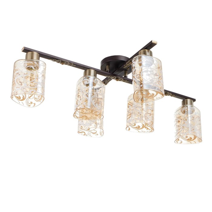 Люстра 6591198/6 E27 40Вт кофе-бронза 75х50х23 см
Люстра 6591198/6 E27 40Вт кофе-бронза 75х50х23 см