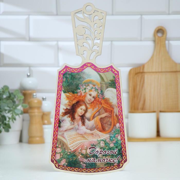 Доска разделочная "Дорогой мамочке!", дерево, лакированная, 17,5х37 см
Доска разделочная "Дорогой мамочке!", дерево, лакированная, 17,5х37 см