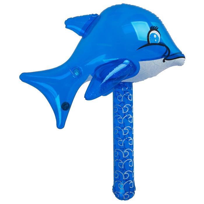 фото Игрушка надувная молоток «дельфин», со звуком, 40 см, цвет микс