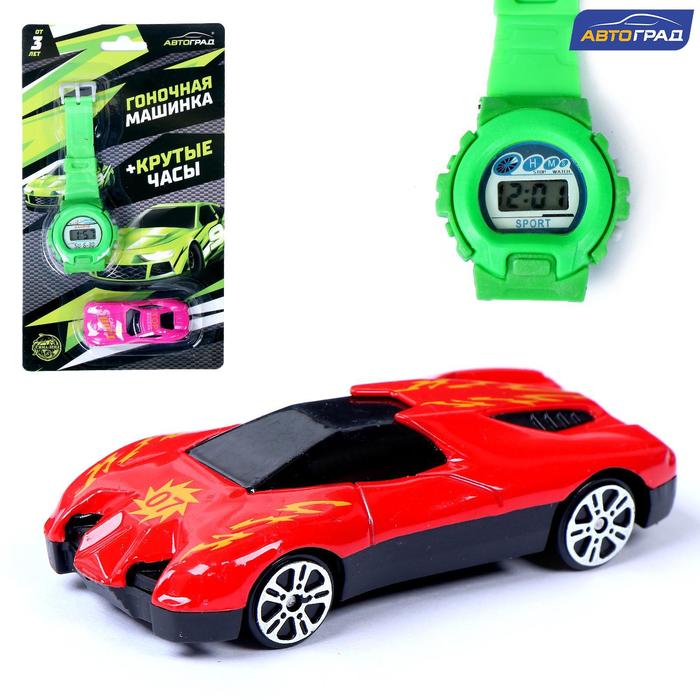 Машинка с часами, гонки, МИКС
Машинка с часами, гонки, МИКС