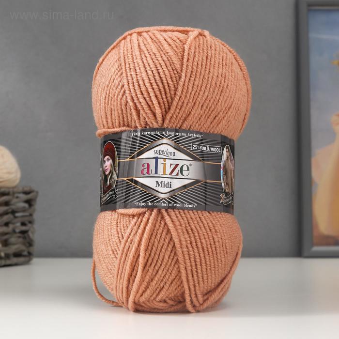 Пряжа "Superlana midi" 25% шерсть, 75% акрил 170м/100гр (502)
Пряжа "Superlana midi" 25% шерсть, 75% акрил 170м/100гр (502)