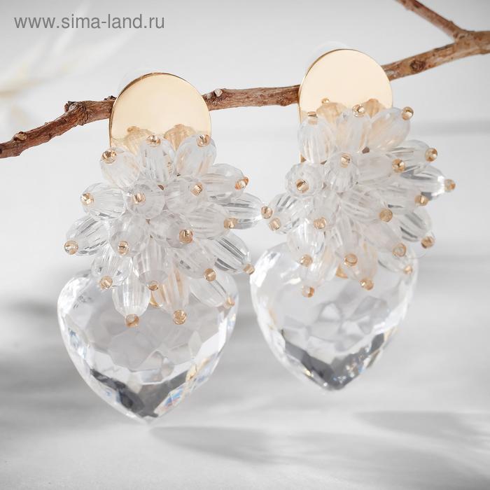 Серьги ассорти "Маскарад" сердце, цвет белый в золоте
Серьги ассорти "Маскарад" сердце, цвет белый в золоте