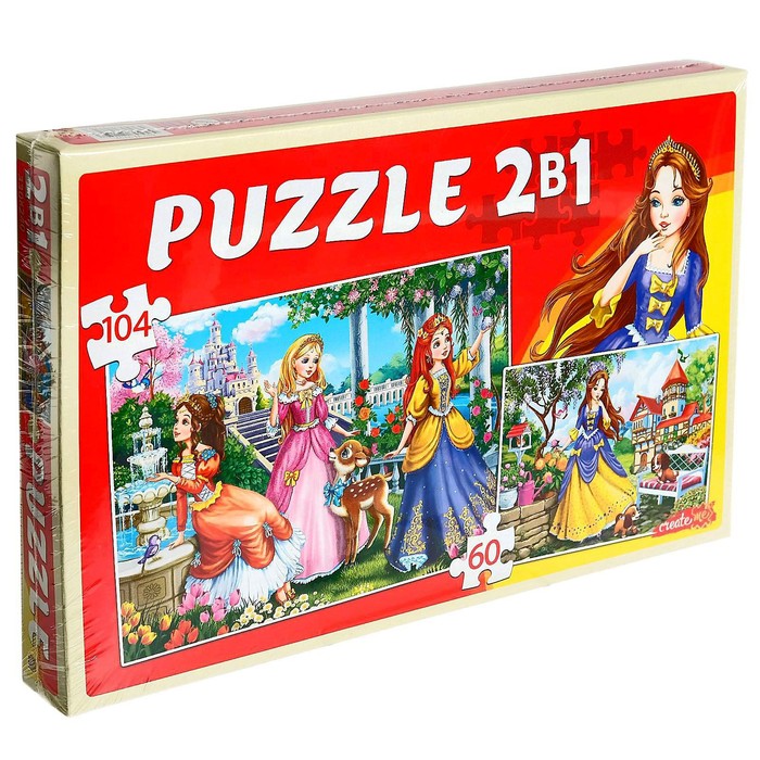 Пазлы 2 в 1 «Славные принцессы», 60 и 104 элемента
Пазлы 2 в 1 «Славные принцессы», 60 и 104 элемента