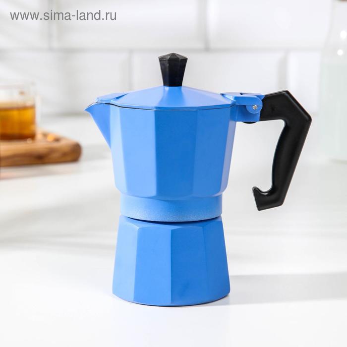 Кофеварка гейзерная «Гармония», на 2 чашки, цвет тёмно-голубой
Кофеварка гейзерная «Гармония», на 2 чашки, цвет тёмно-голубой