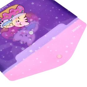 Папка-конверт на кнопке A5 (240 x 170 мм), 150 мкм, непрозрачная с рисунком, deVENTE Sweet dreams 
Папка-конверт на кнопке A5 (240 x 170 мм), 150 мкм, непрозрачная с рисунком, deVENTE Sweet dreams