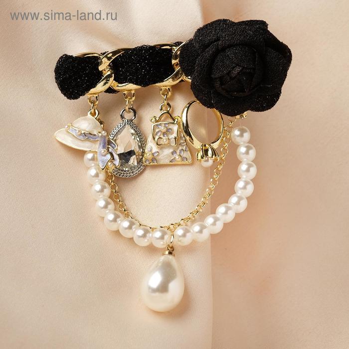 Брошь "Французский шик", цвет чёрно-белый в золоте
Брошь "Французский шик", цвет чёрно-белый в золоте