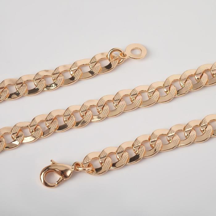 Цепь "Панцирное плетение" плоское с рисунком, каплевидный карабин с круглой петлёй, цвет золото, ширина 8 мм, L=60 см
Цепь "Панцирное плетение" плоское с рисунком, каплевидный карабин с круглой петлёй, цвет золото, ширина 8 мм, L=60 см