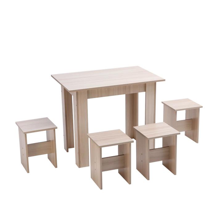 Обеденная группа №2 Стол и 4 табурета Ясень Шимо светлый 
Обеденная группа №2 Стол и 4 табурета Ясень Шимо светлый