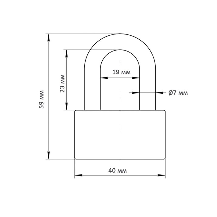 фото Замок навесной "апекс" pds-32-40 блистер apecs