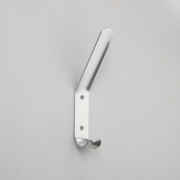 фото Крючок - вешалка 2 - х рожковый, цвет хром