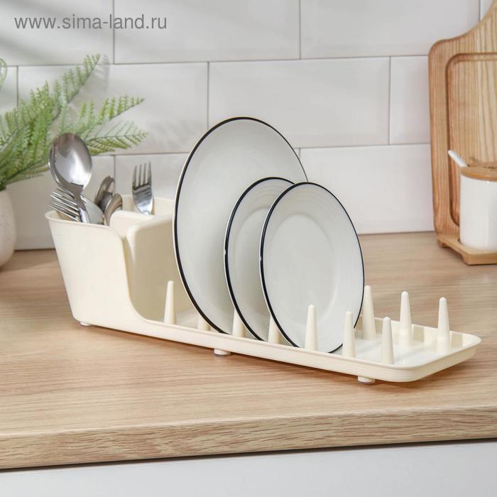 фото Сушилка для посуды виолет mini, 39×12,5×11 см, цвет слоновая кость