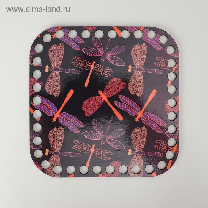 Заготовка для вязания "Квадрат скругленный. Стрекозы", донышко ДВП, размер 15 см 
Заготовка для вязания "Квадрат скругленный. Стрекозы", донышко ДВП, размер 15 см