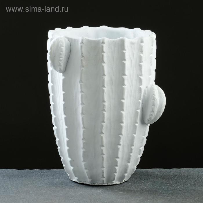 Кашпо - ваза "Кактус" белое 15*19см
Кашпо - ваза "Кактус" белое 15*19см