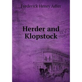 Книга Herder and Klopstock
Книга Herder and Klopstock