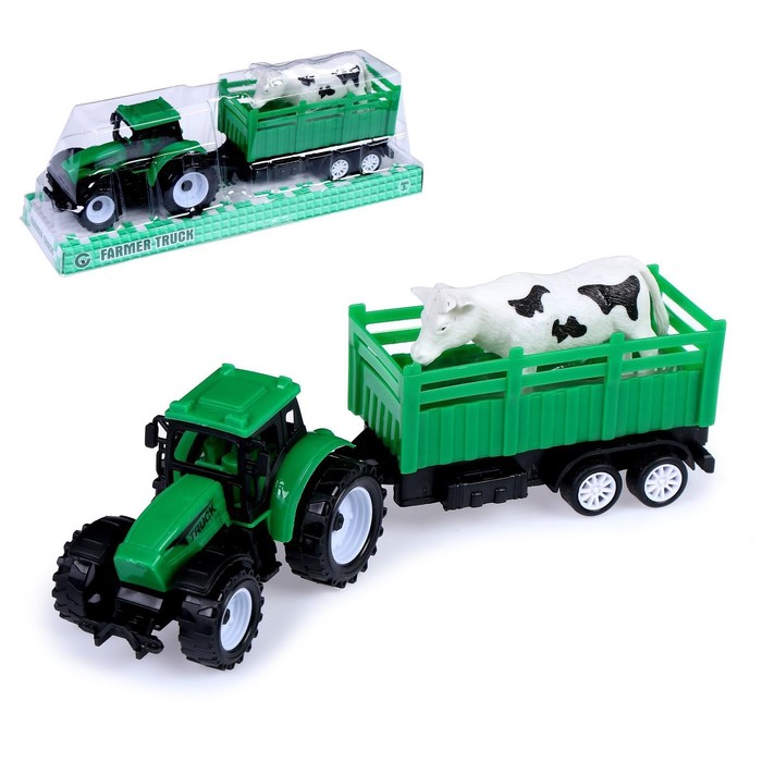 Трактор инерционный «Фермер» с животным, МИКС
Трактор инерционный «Фермер» с животным, МИКС