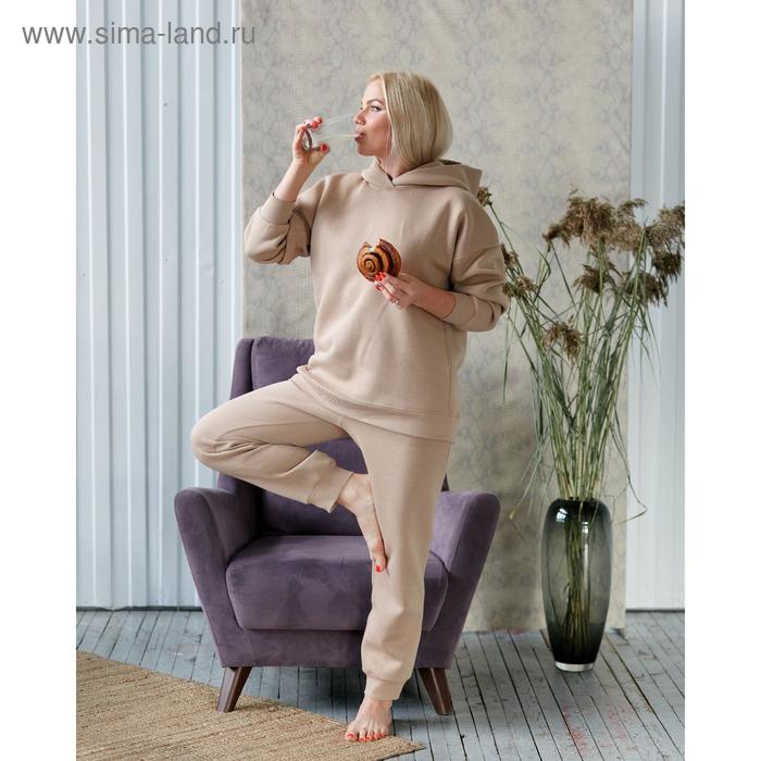 фото Костюм тёплый: худи и брюки, размер 40-42, рост 158-164 см, цвет бежевый jyliayakimova