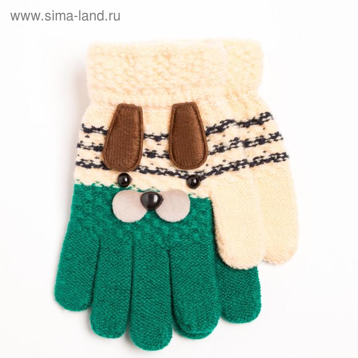 Перчатки детские, цвет зелено-белый/принт собачка, размер 14
Перчатки детские, цвет зелено-белый/принт собачка, размер 14
