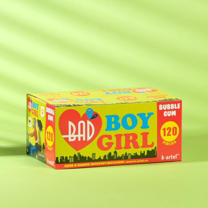 Жевательная резинка Bubble gum Bad boy. Bad girl, 4,5 г
Жевательная резинка Bubble gum Bad boy. Bad girl, 4,5 г