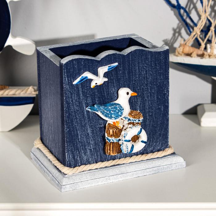 Карандашница "Морской стиль" прямоугольная 10*8,5см, микс
Карандашница "Морской стиль" прямоугольная 10*8,5см, микс