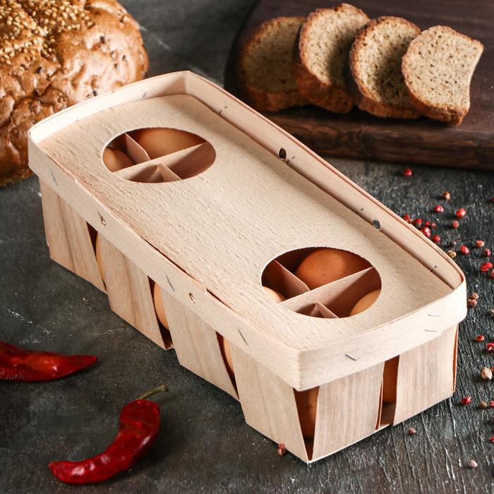 Корзинка из шпона, под 10 яиц, с крышкой, 24 х 11 х 7 см
Корзинка из шпона, под 10 яиц, с крышкой, 24 х 11 х 7 см