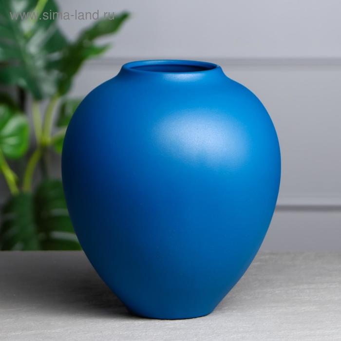 Ваза керамическая "Велеса", настольная, матовая, синяя, 25 см
Ваза керамическая "Велеса", настольная, матовая, синяя, 25 см