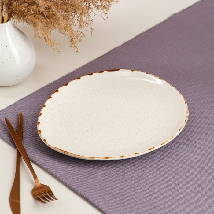 Тарелка подстановочная "Овальная", коричневый лофт, 22*26 см
Тарелка подстановочная "Овальная", коричневый лофт, 22*26 см