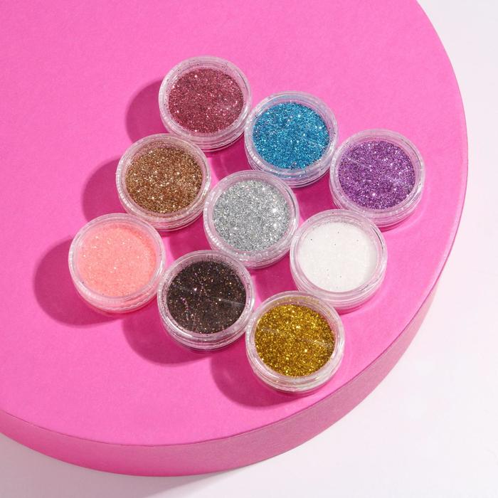 Magic-набор Born to sparkle, 9 баночек с блёстками для маникюра
Magic-набор Born to sparkle, 9 баночек с блёстками для маникюра