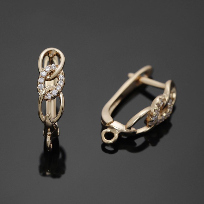 Швензы родированные "Круглые звенья", цвет белый в золоте 
Швензы родированные "Круглые звенья", цвет белый в золоте