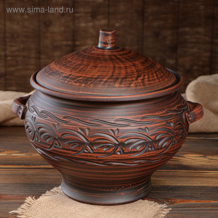 Супница "Сом", гончарный, декор, красная глина, 7 л, микс
Супница "Сом", гончарный, декор, красная глина, 7 л, микс