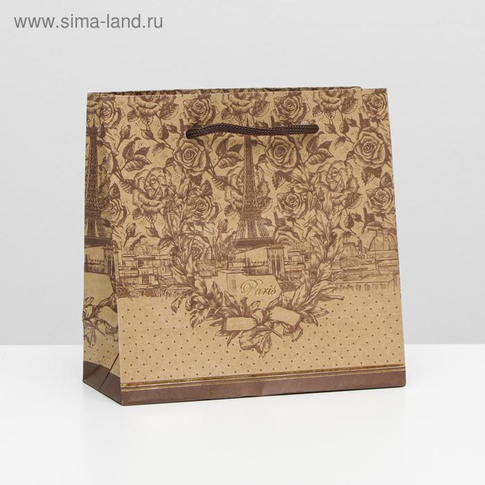 Пакет подарочный крафт "Эйфелева башня" 16 x 16 x 7,6 см
Пакет подарочный крафт "Эйфелева башня" 16 x 16 x 7,6 см