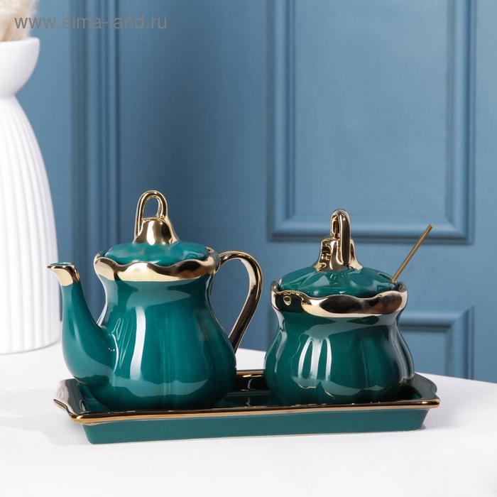 Набор сервировочный «Изумруд», 2 предмета: чайник 280 мл, сахарница с ложкой 240 мл
Набор сервировочный «Изумруд», 2 предмета: чайник 280 мл, сахарница с ложкой 240 мл