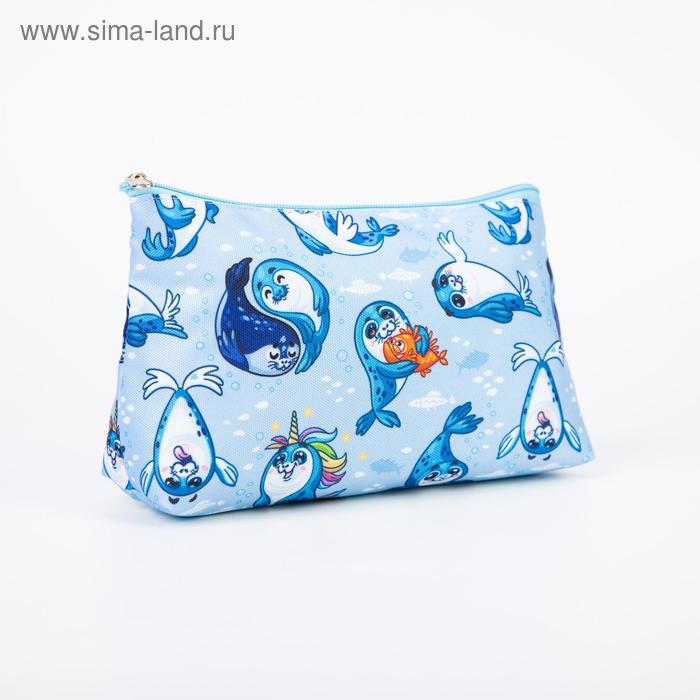 Косметичка на молнии, без подклада, цвет голубой
Косметичка на молнии, без подклада, цвет голубой