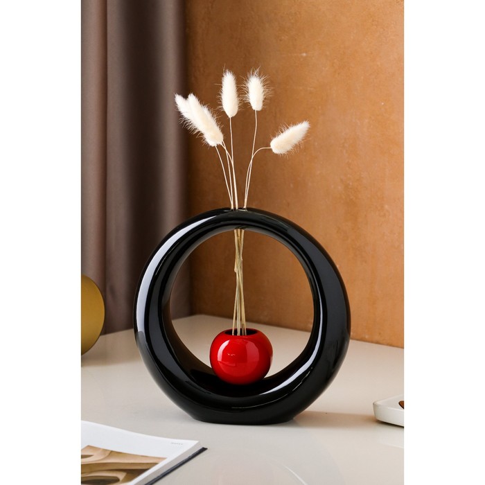 Ваза настольная "Орбита", чёрно-красная, керамика, 25 см
Ваза настольная "Орбита", чёрно-красная, керамика, 25 см