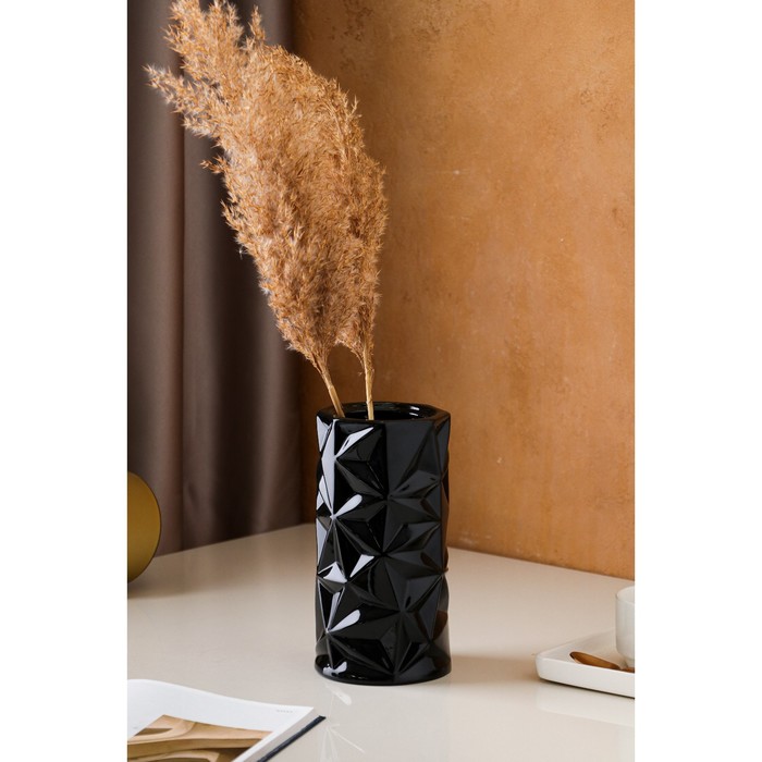 Ваза керамическая "Сафи", настольная, чёрная, 22 см 
Ваза керамическая "Сафи", настольная, чёрная, 22 см
