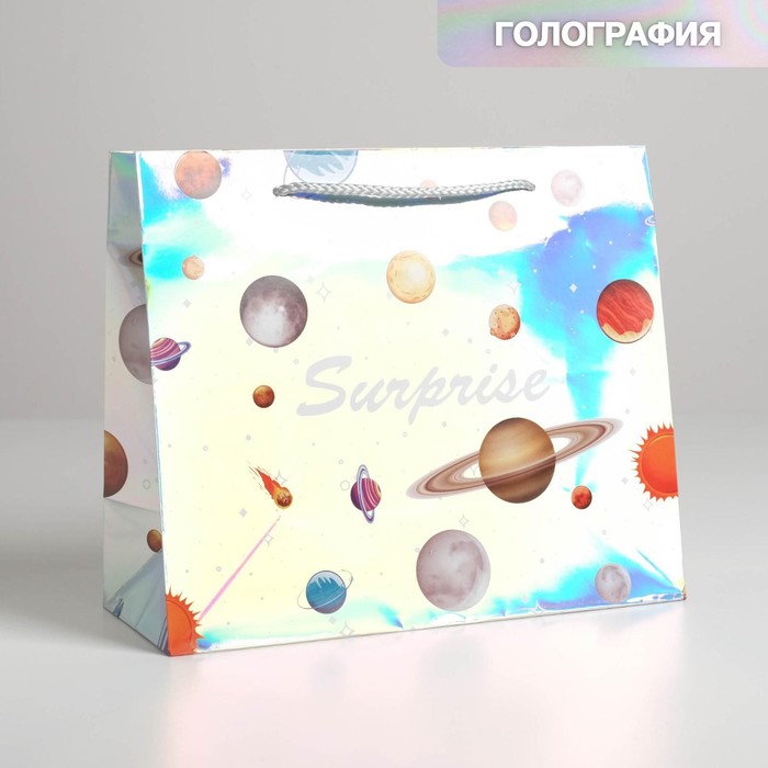 Пакет подарочный голографический Surprise, 27 × 23 × 11,5 см
Пакет подарочный голографический Surprise, 27 × 23 × 11,5 см
