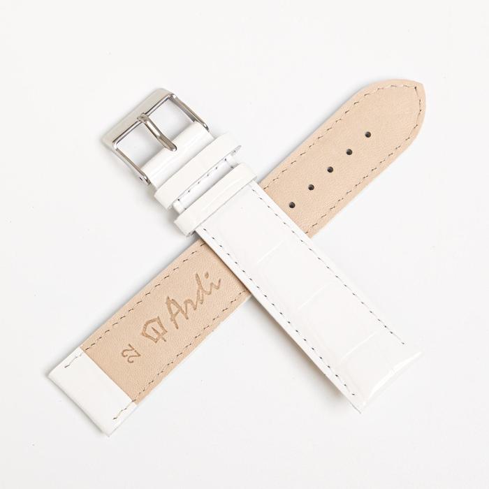 Ремешок для часов, мужской, 22 мм, натуральная кожа, белый
Ремешок для часов, мужской, 22 мм, натуральная кожа, белый