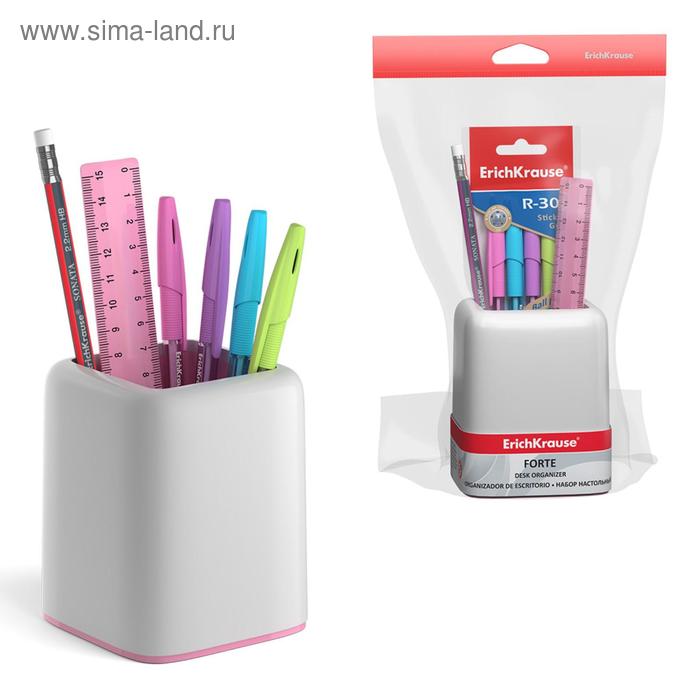 Набор настольный 6 предметов ErichKrause "Forte Pastel", белый с розовой вставкой
Набор настольный 6 предметов ErichKrause "Forte Pastel", белый с розовой вставкой
