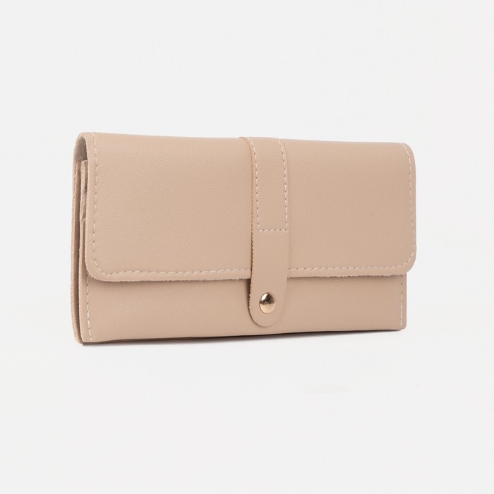 Кошелёк на кнопке, цвет бежевый
Кошелёк на кнопке, цвет бежевый