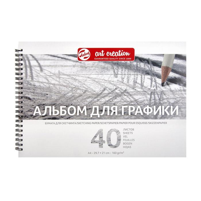 Альбом для Графики А4, 210 х 297, Royal Talens Art Creation, 40 листов, 160 г/м², на гребне, Satin 
Альбом для Графики А4, 210 х 297, Royal Talens Art Creation, 40 листов, 160 г/м², на гребне, Satin