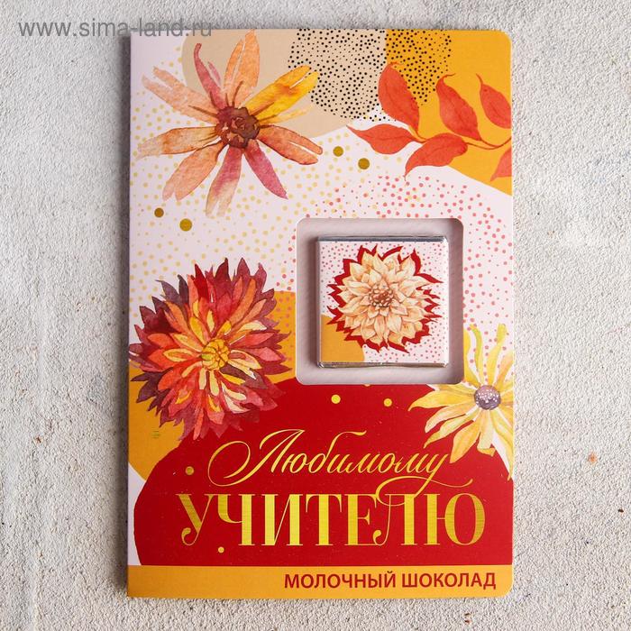 Шоколад молочный «Любимому учителю», открытка, 5 г.
Шоколад молочный «Любимому учителю», открытка, 5 г.