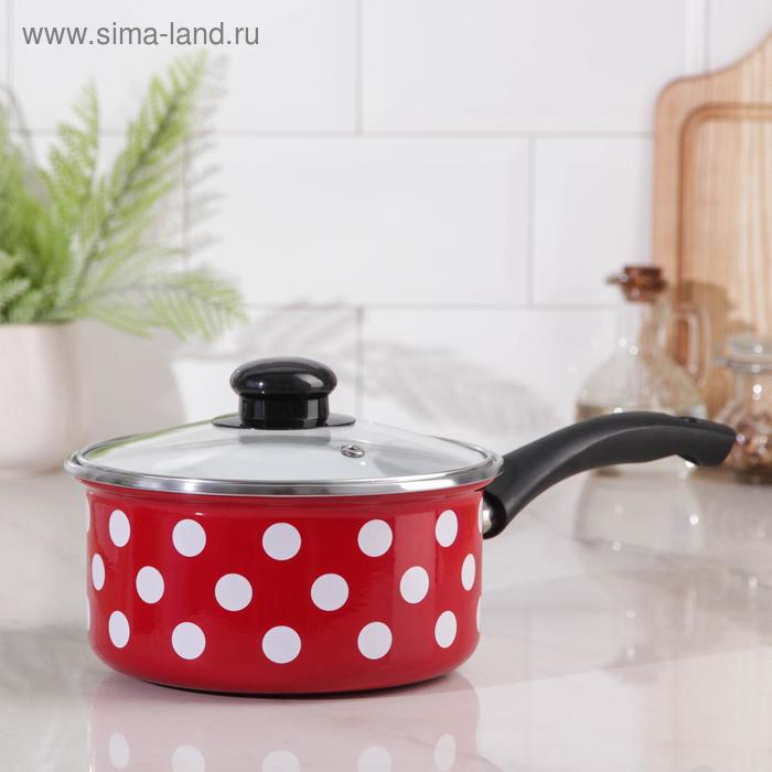 Ковш «Горошек», 1,5 л, стеклянная крышка, цвет красный
Ковш «Горошек», 1,5 л, стеклянная крышка, цвет красный