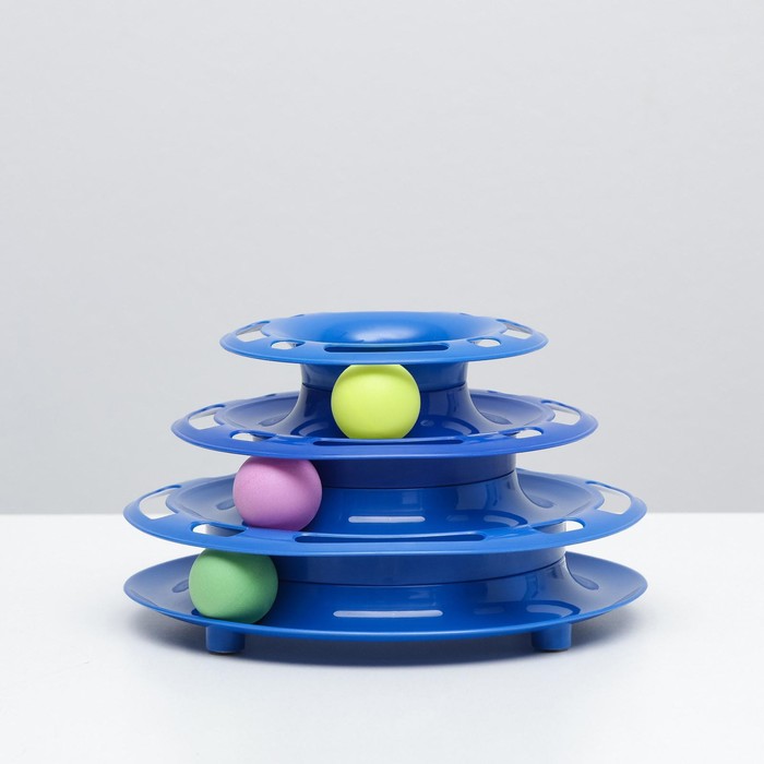 Игровой комплекс "Пирамида" для кошек с 3 шариками,15 x 24 x 13,2 см, синий
Игровой комплекс "Пирамида" для кошек с 3 шариками,15 x 24 x 13,2 см, синий