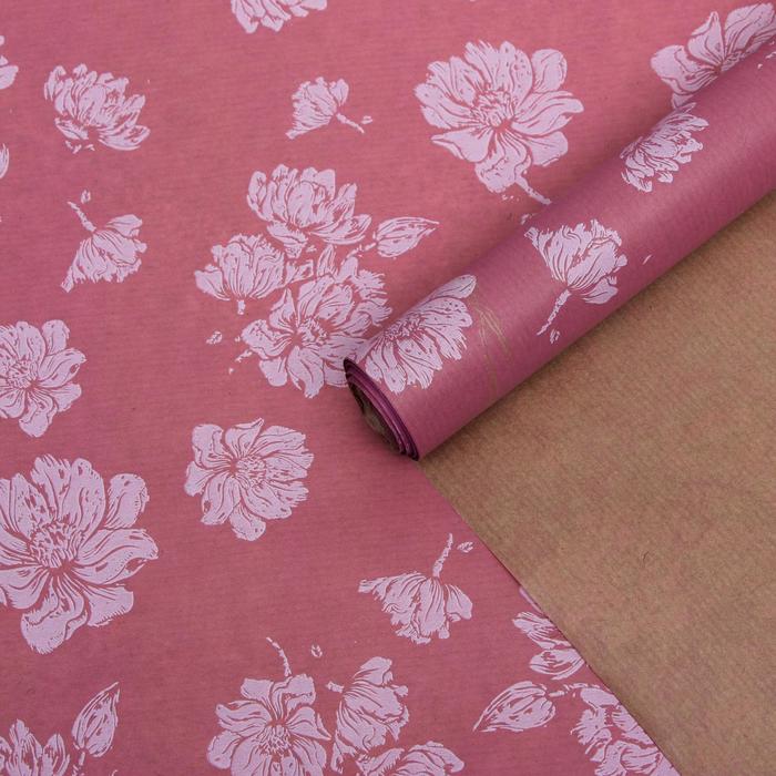 Бумага упаковочная крафт "Цветы розовые", 0,6 х 10 м, 40 г/м²
Бумага упаковочная крафт "Цветы розовые", 0,6 х 10 м, 40 г/м²